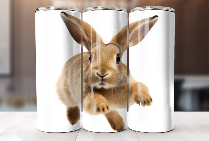 Tan Bunny Tumbler