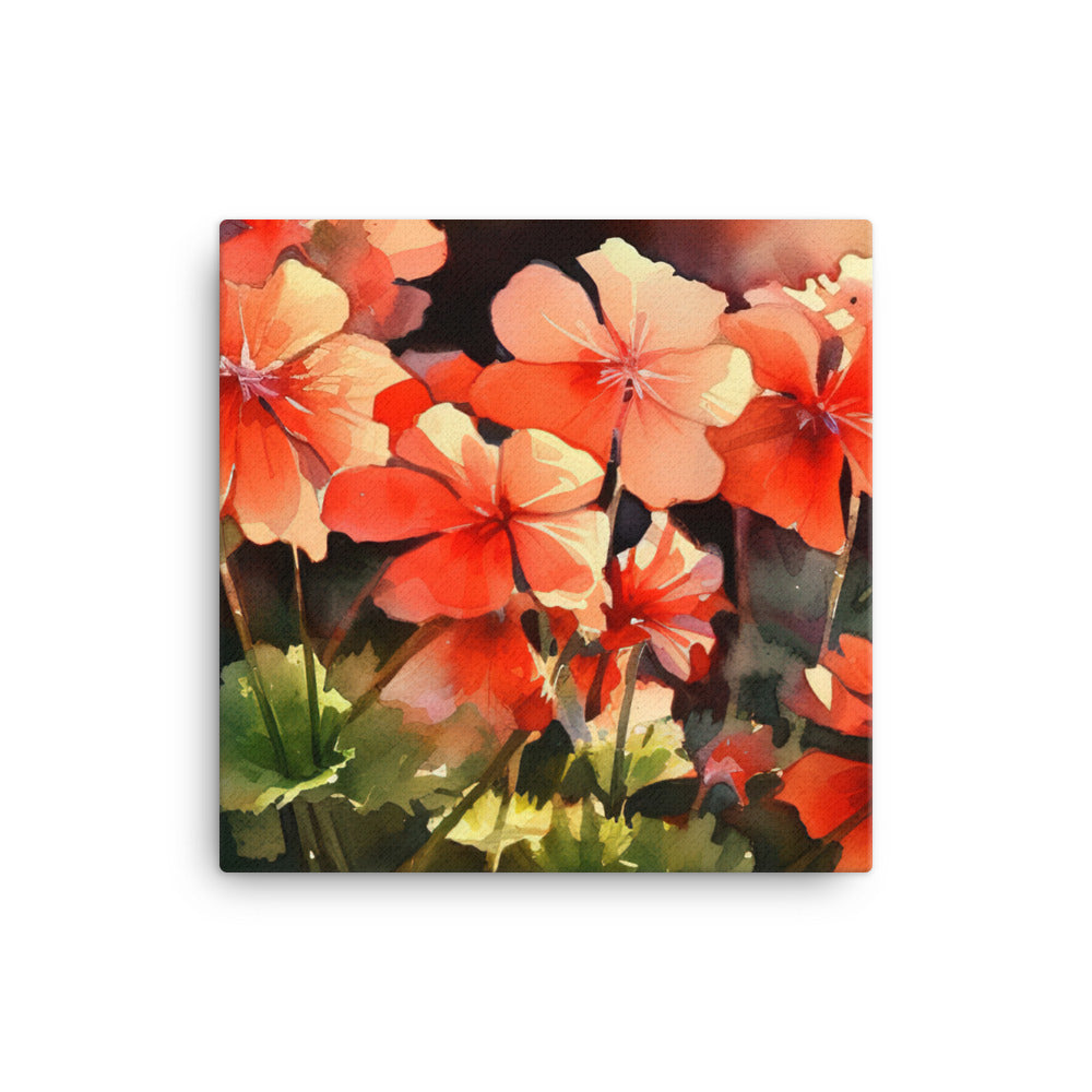 Radiant Geranium Sunsets canvas - Posterfy.AI
