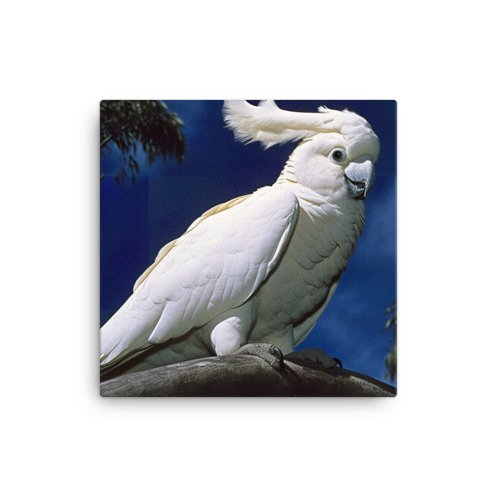 Snowy White Cockatoo Canvas - PosterfyAI.com