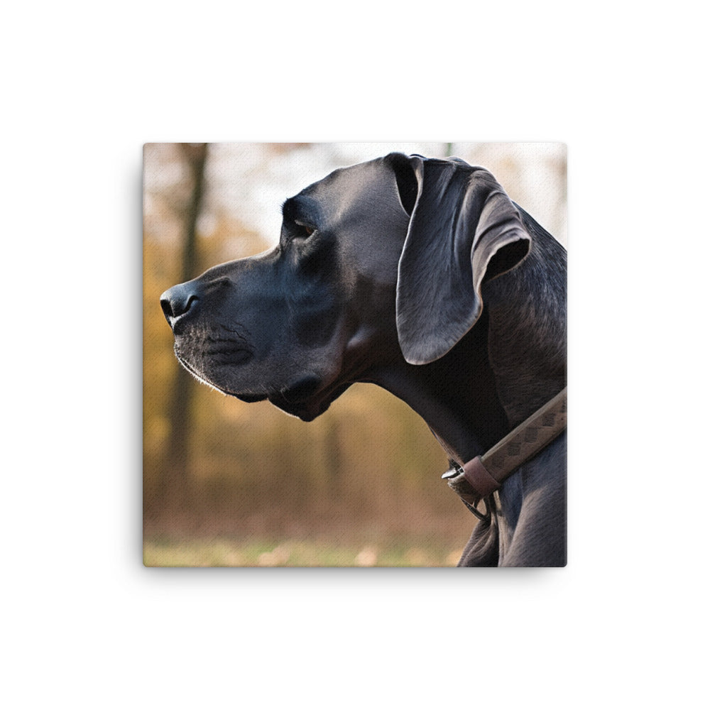 Graceful Great Dane Gazing Canvas - PosterfyAI.com