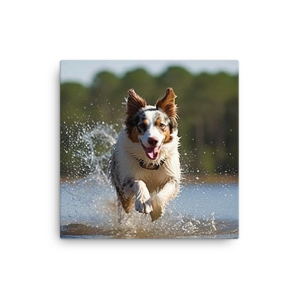 Australian Shepherd Canvas - PosterfyAI.com