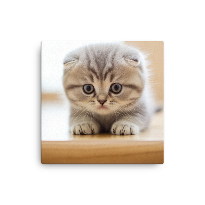 Scottish Fold Kitten Canvas - PosterfyAI.com