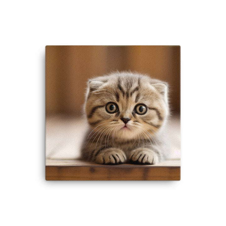 Scottish Fold Kitten Canvas - PosterfyAI.com
