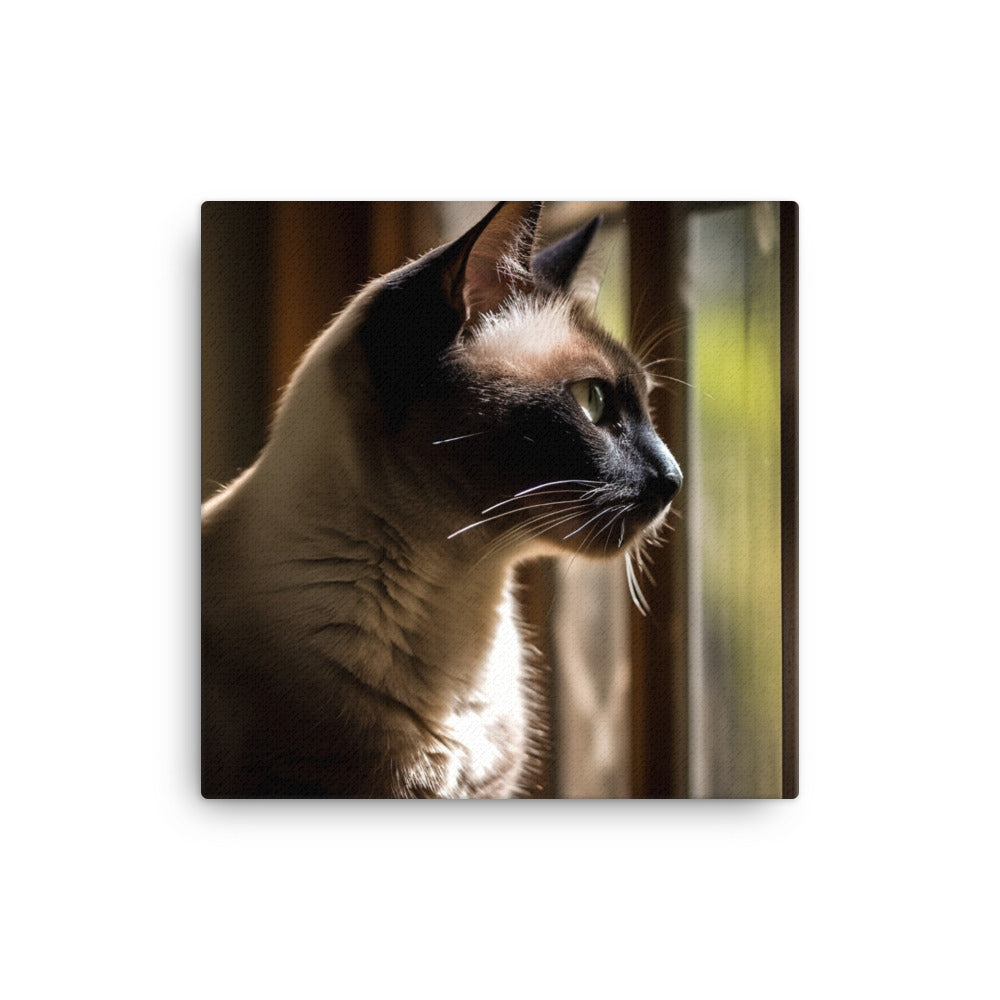Siamese Serenity Canvas - PosterfyAI.com
