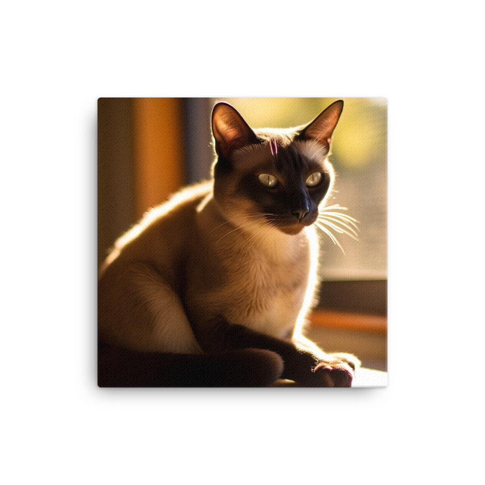Siamese in Sunlit Splendor Canvas - PosterfyAI.com