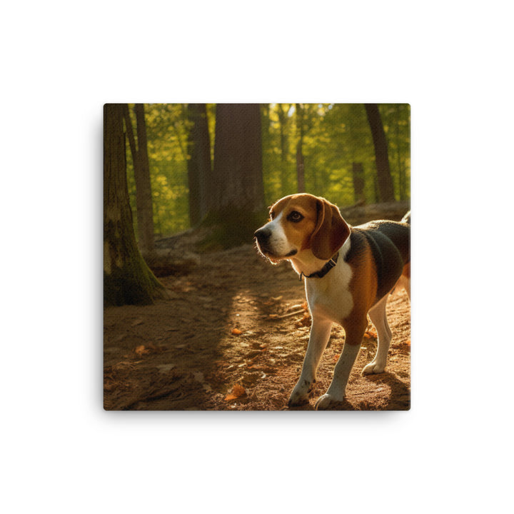 Beagle on the scent Canvas - PosterfyAI.com