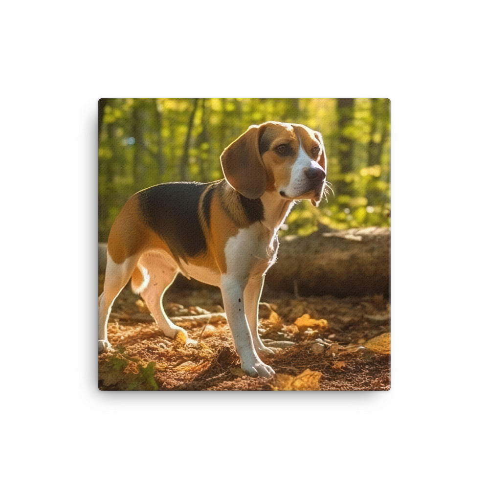 Beagle on the scent Canvas - PosterfyAI.com