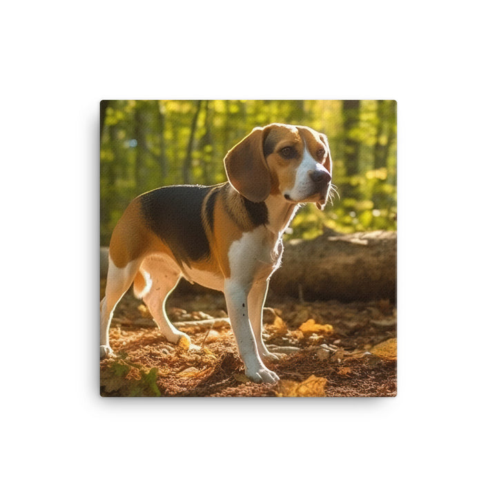 Beagle on the scent Canvas - PosterfyAI.com
