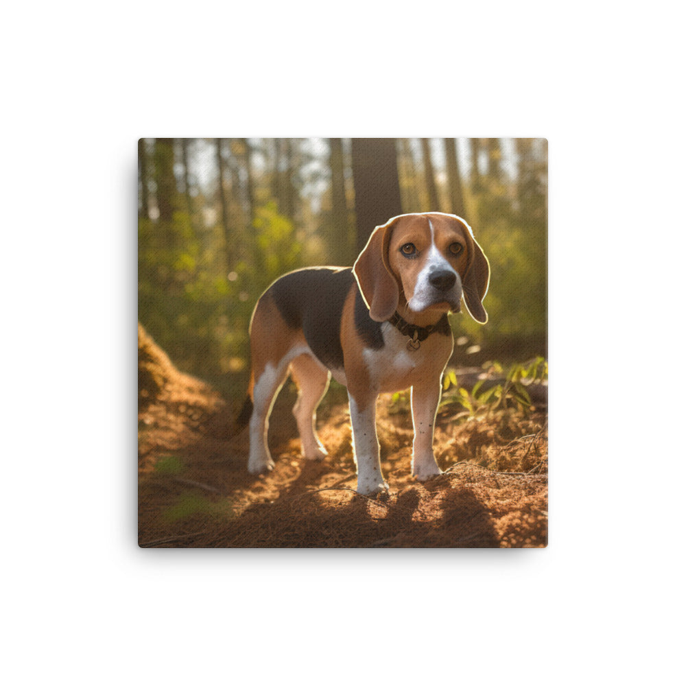 Beagle on the scent Canvas - PosterfyAI.com