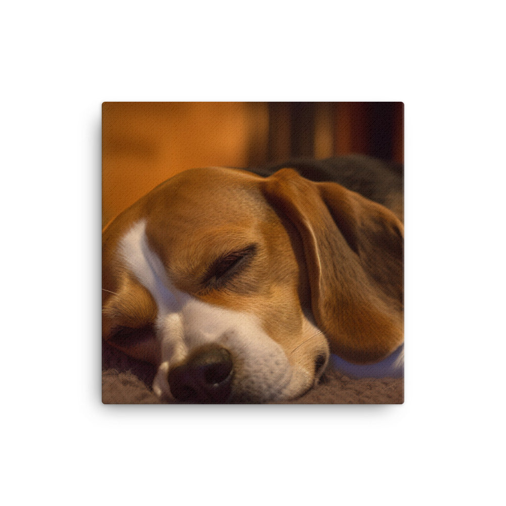 Beagle in repose Canvas - PosterfyAI.com