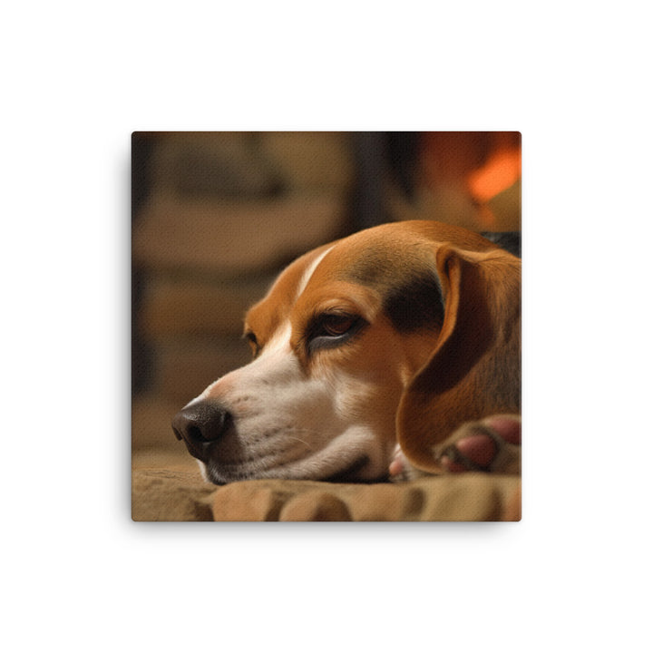 Beagle in repose Canvas - PosterfyAI.com