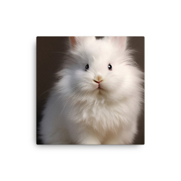 Adorable Satin Angora Bunny Canvas - PosterfyAI.com