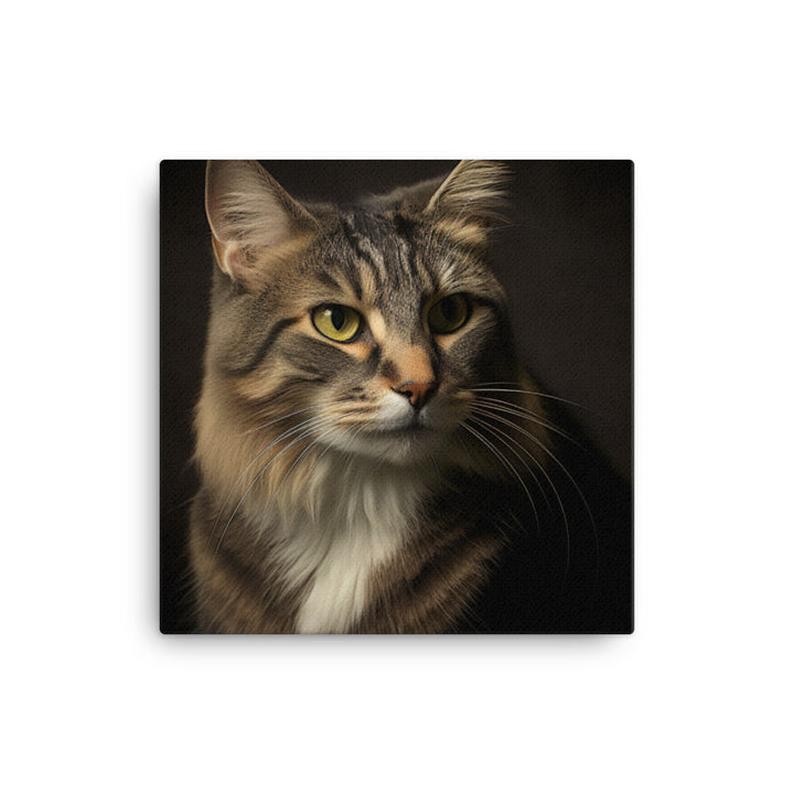 Timeless Appeal of Manx Cat Canvas - PosterfyAI.com