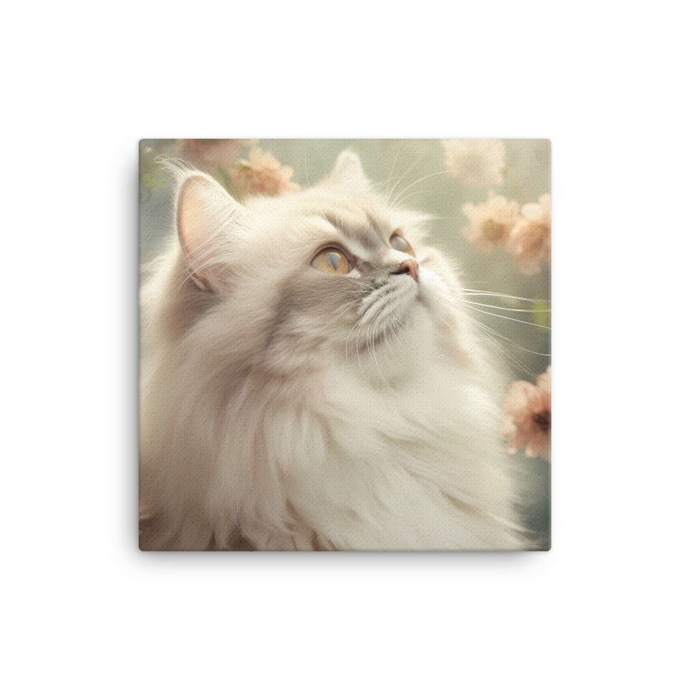 Serene World of Himalayan Kitten Canvas - PosterfyAI.com