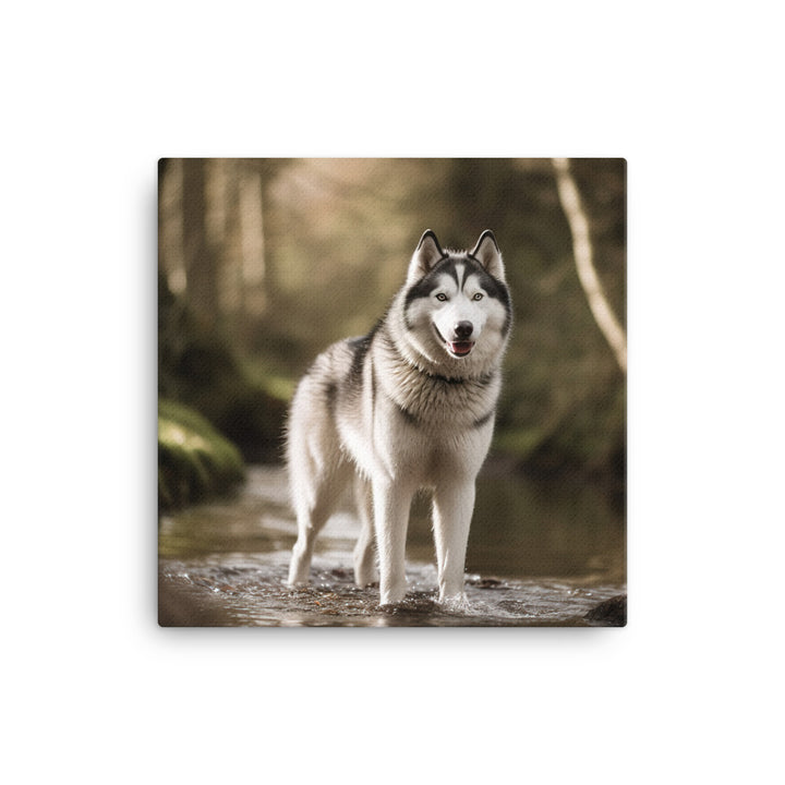 Siberian Husky Canvas - PosterfyAI.com