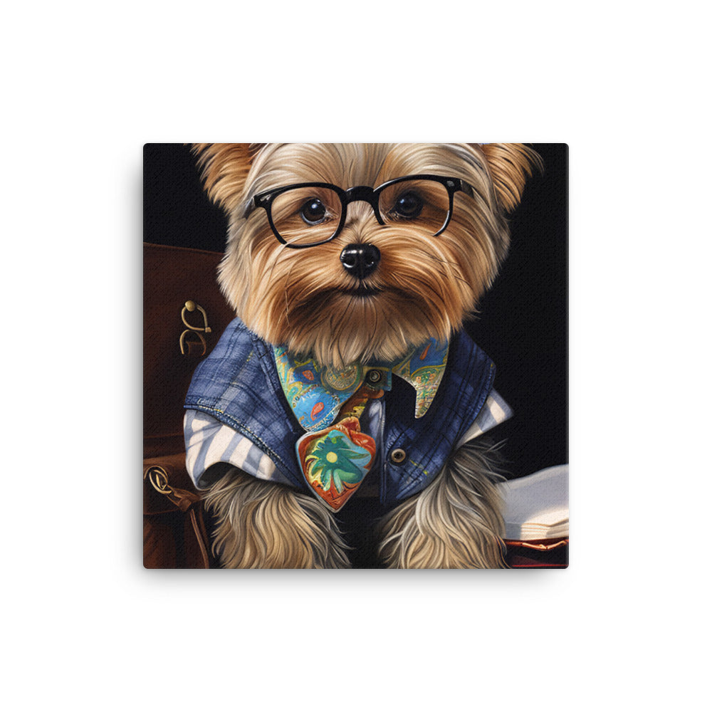 Yorkshire Terrier Student Canvas - PosterfyAI.com