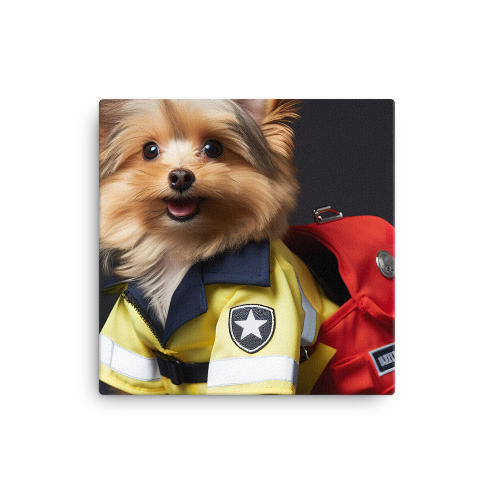 Yorkshire Terrier Paramedic Canvas - PosterfyAI.com