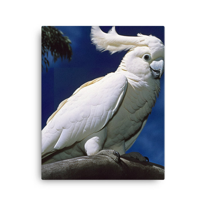 Snowy White Cockatoo Canvas - PosterfyAI.com