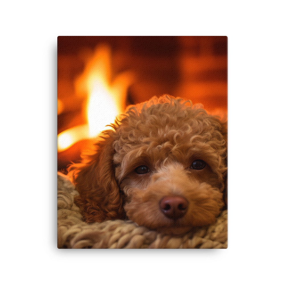 The Adorable Poodle Canvas - PosterfyAI.com