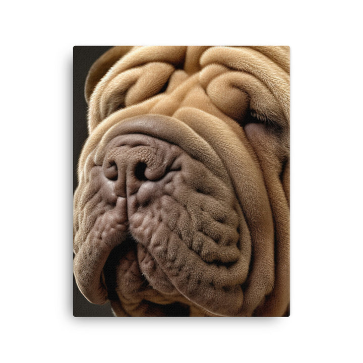 Shar Pei Portrait Canvas - PosterfyAI.com