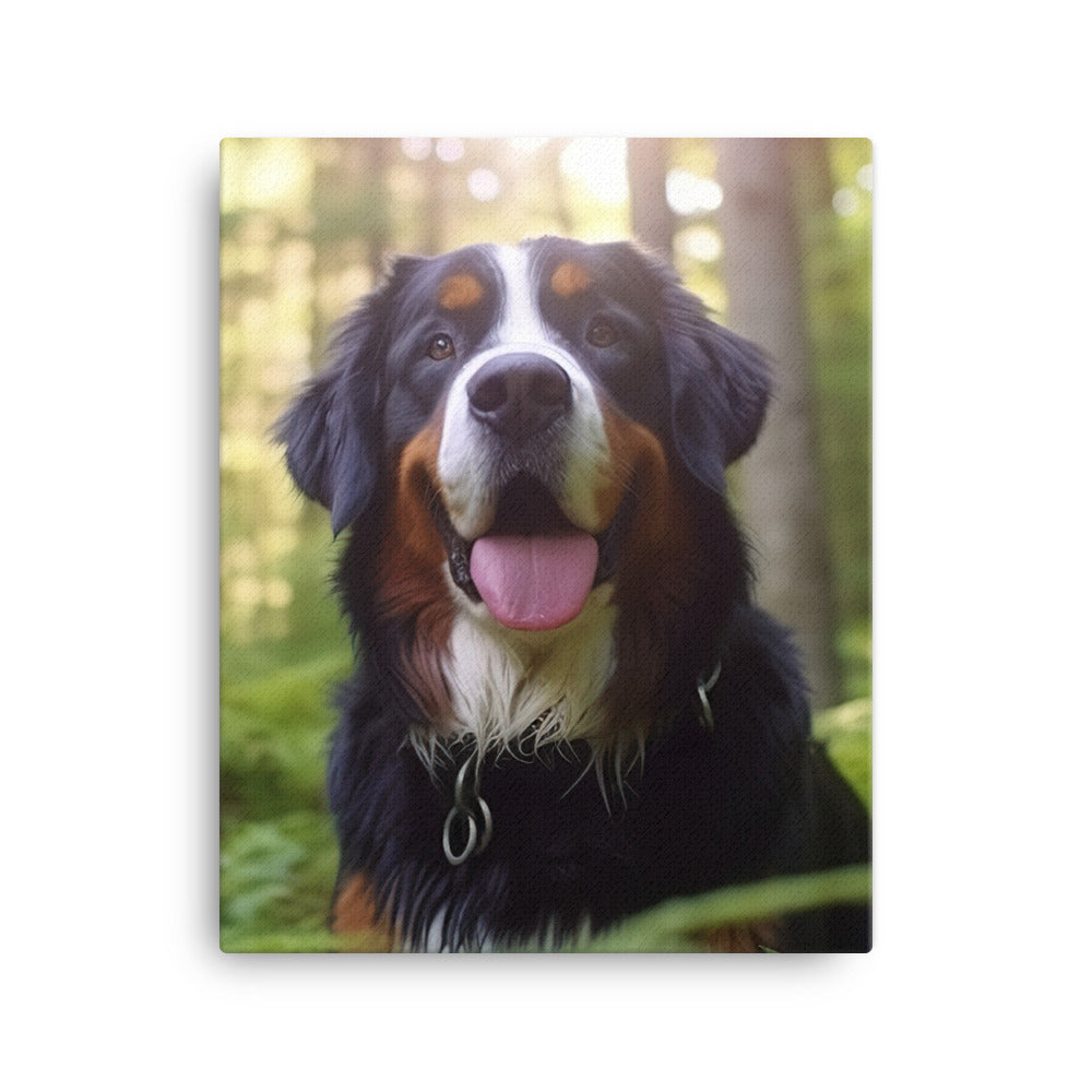Serene Bernese Mountain Dog Canvas - PosterfyAI.com
