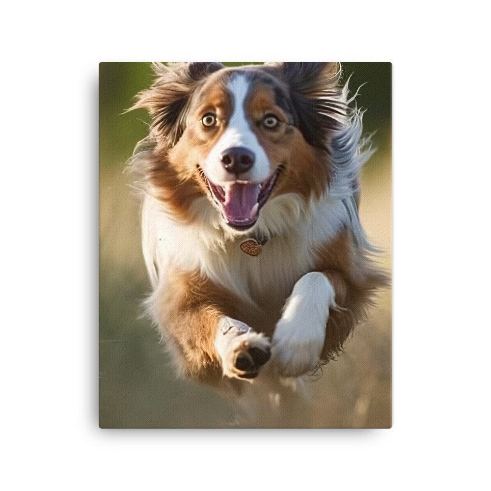 Australian Shepherd Canvas - PosterfyAI.com