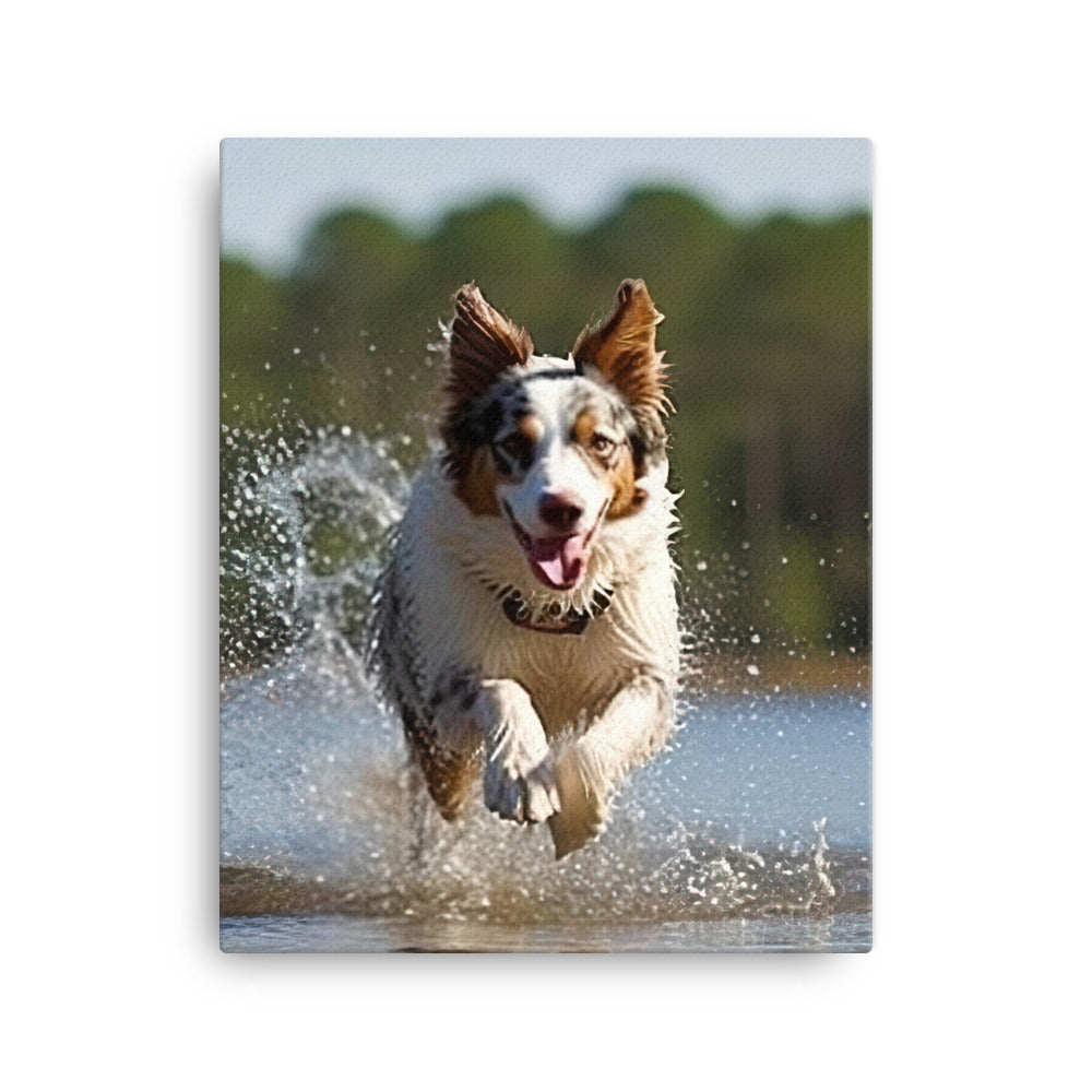Australian Shepherd Canvas - PosterfyAI.com