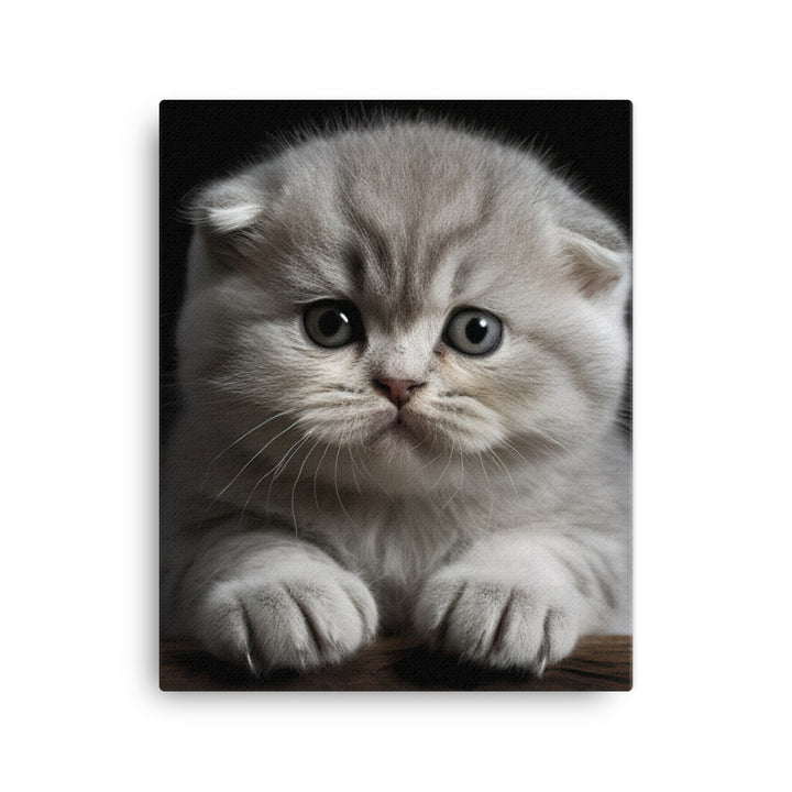 Scottish Fold Kitten Canvas - PosterfyAI.com