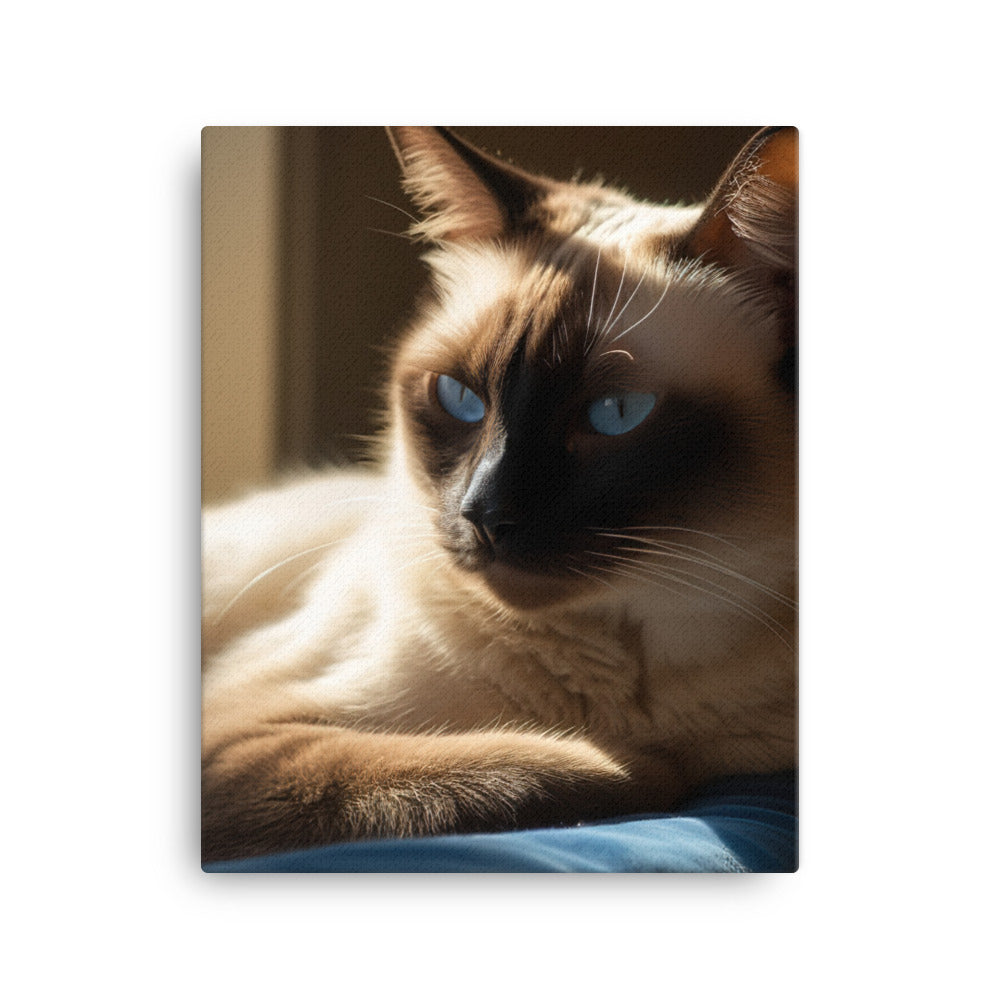 Siamese Serenity Canvas - PosterfyAI.com