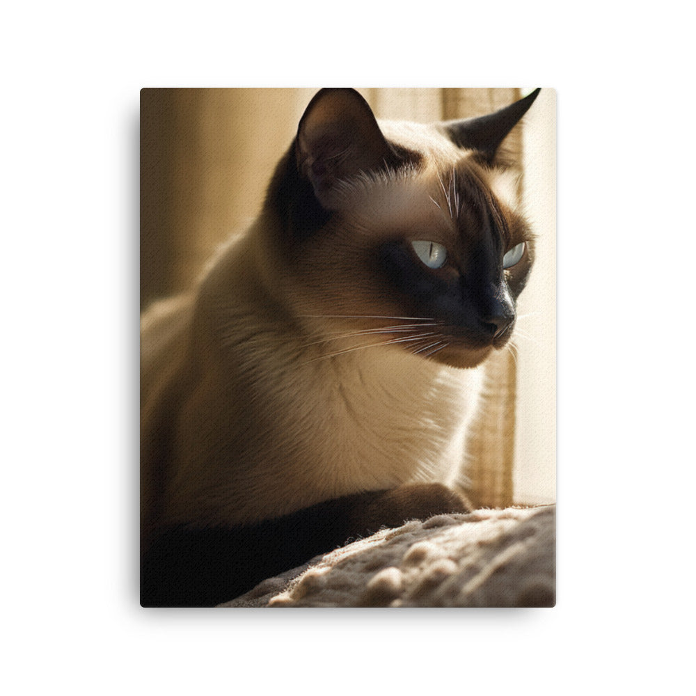 Siamese Serenity Canvas - PosterfyAI.com