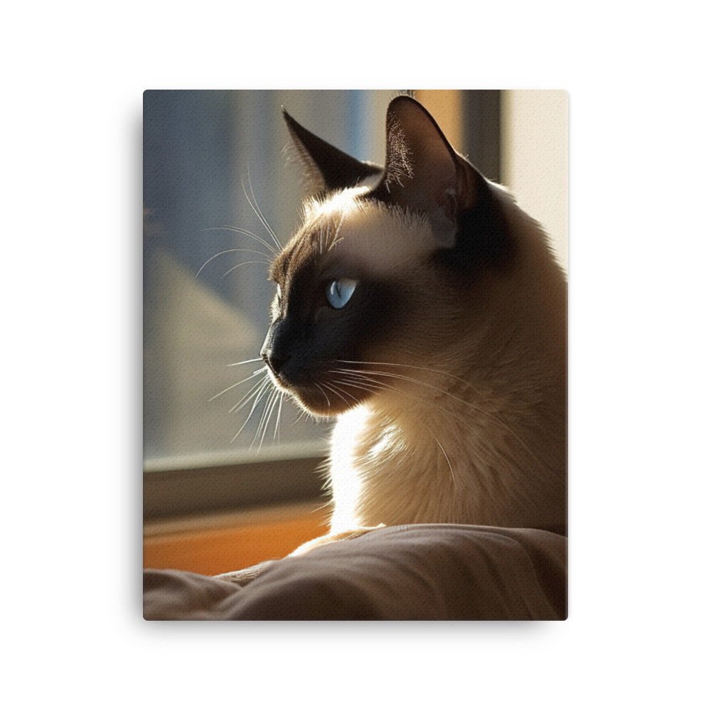 Siamese Serenity Canvas - PosterfyAI.com