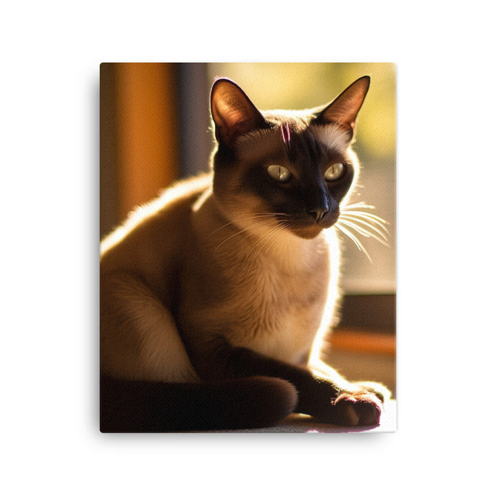Siamese in Sunlit Splendor Canvas - PosterfyAI.com