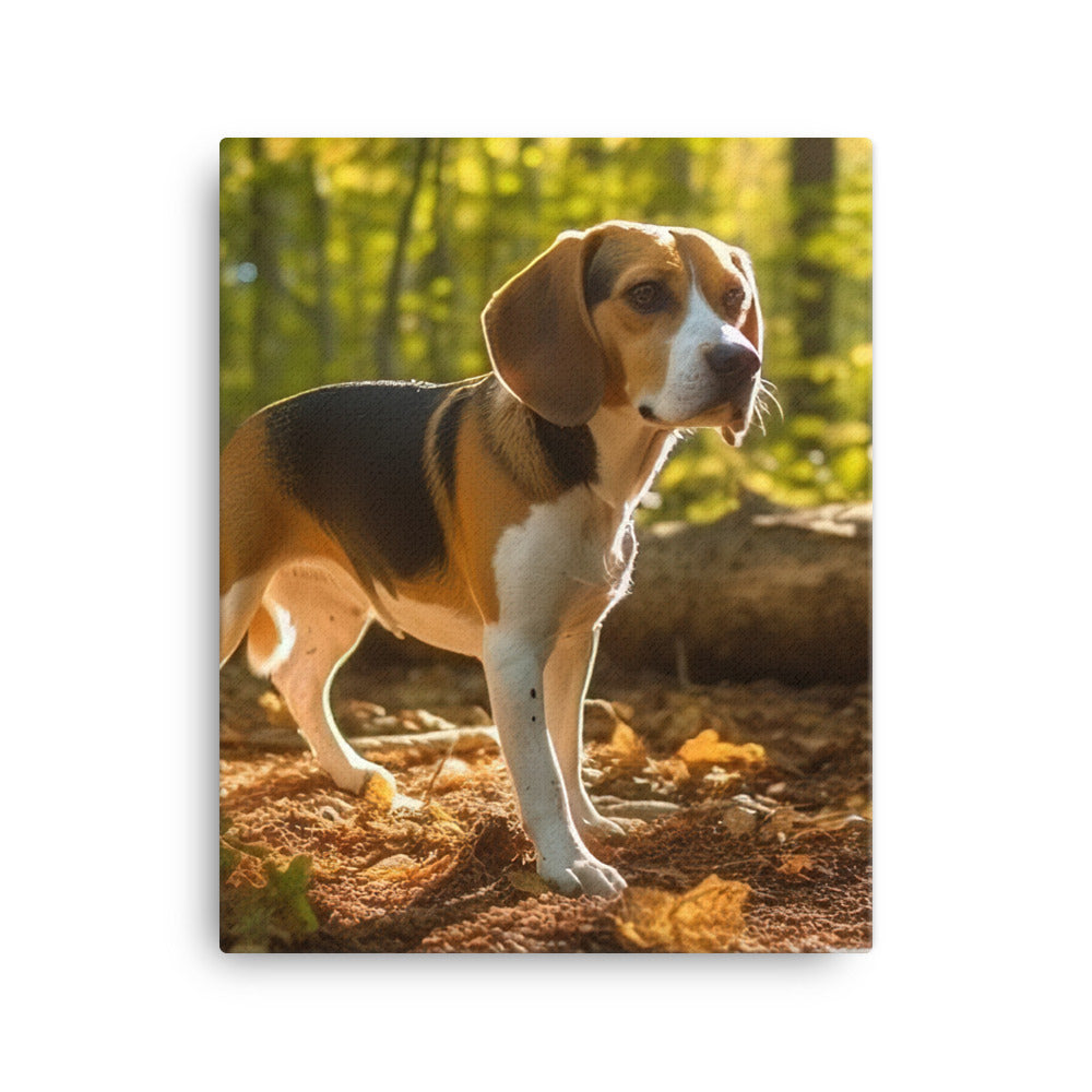 Beagle on the scent Canvas - PosterfyAI.com