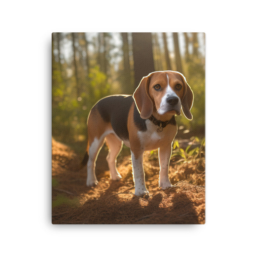 Beagle on the scent Canvas - PosterfyAI.com