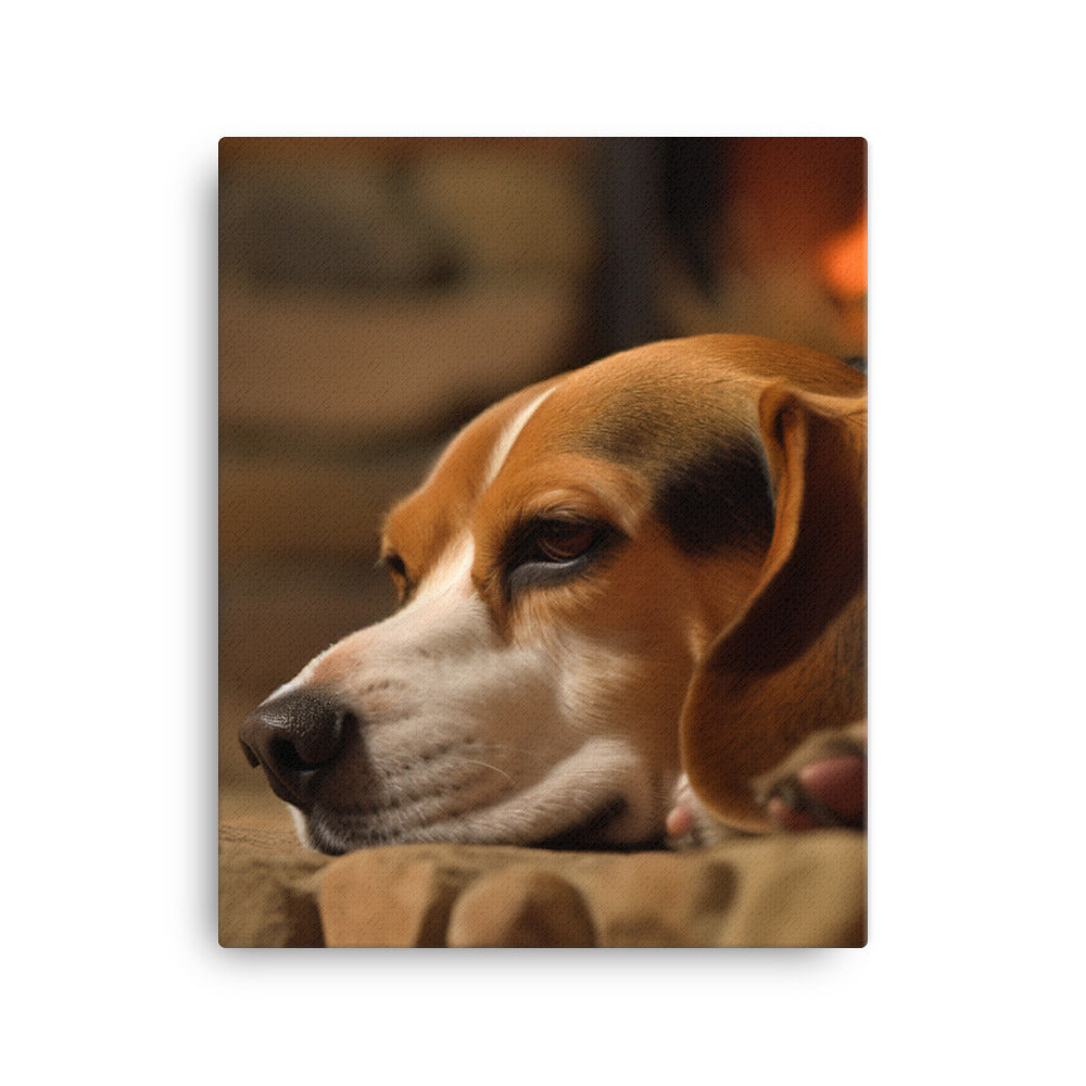 Beagle in repose Canvas - PosterfyAI.com