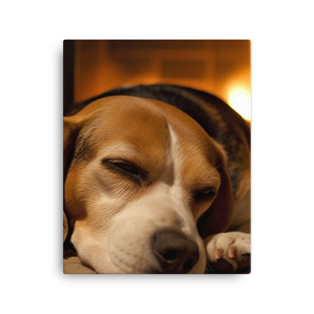 Beagle in repose Canvas - PosterfyAI.com