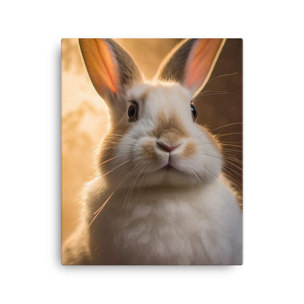 Beveren Bunny Canvas - PosterfyAI.com