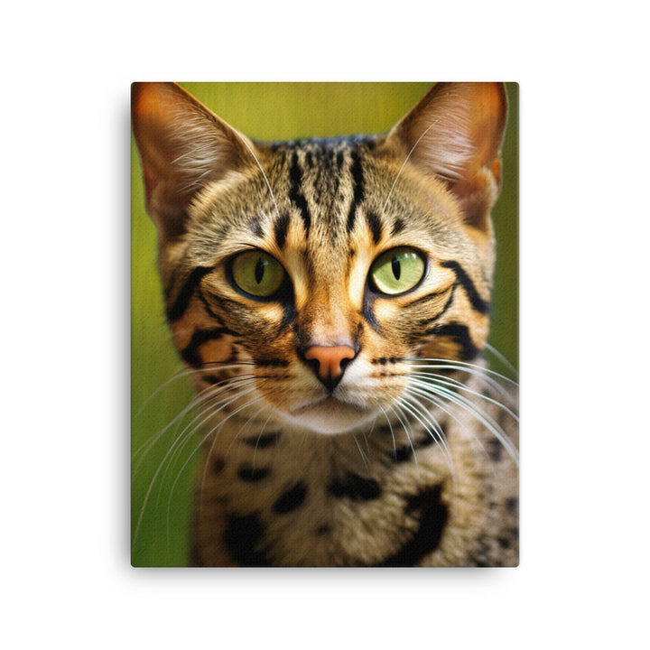 Wild Beauty of Ocicat Cat Canvas - PosterfyAI.com