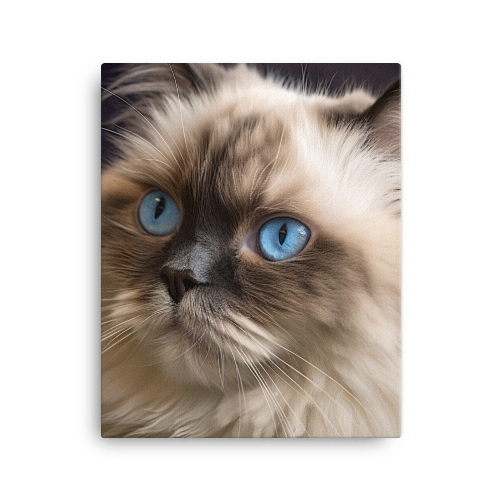 Beauty of Himalayan Cat Canvas - PosterfyAI.com