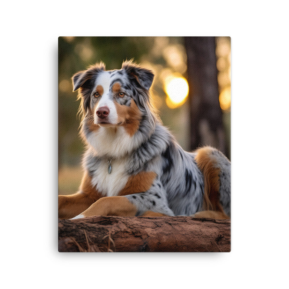 Australian Shepherd Canvas - PosterfyAI.com