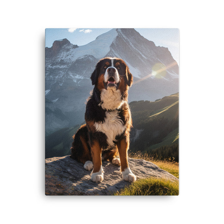 Bernese Mountain Dog Canvas - PosterfyAI.com