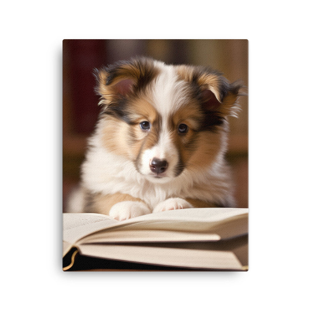 Shetland Sheepdog Canvas - PosterfyAI.com