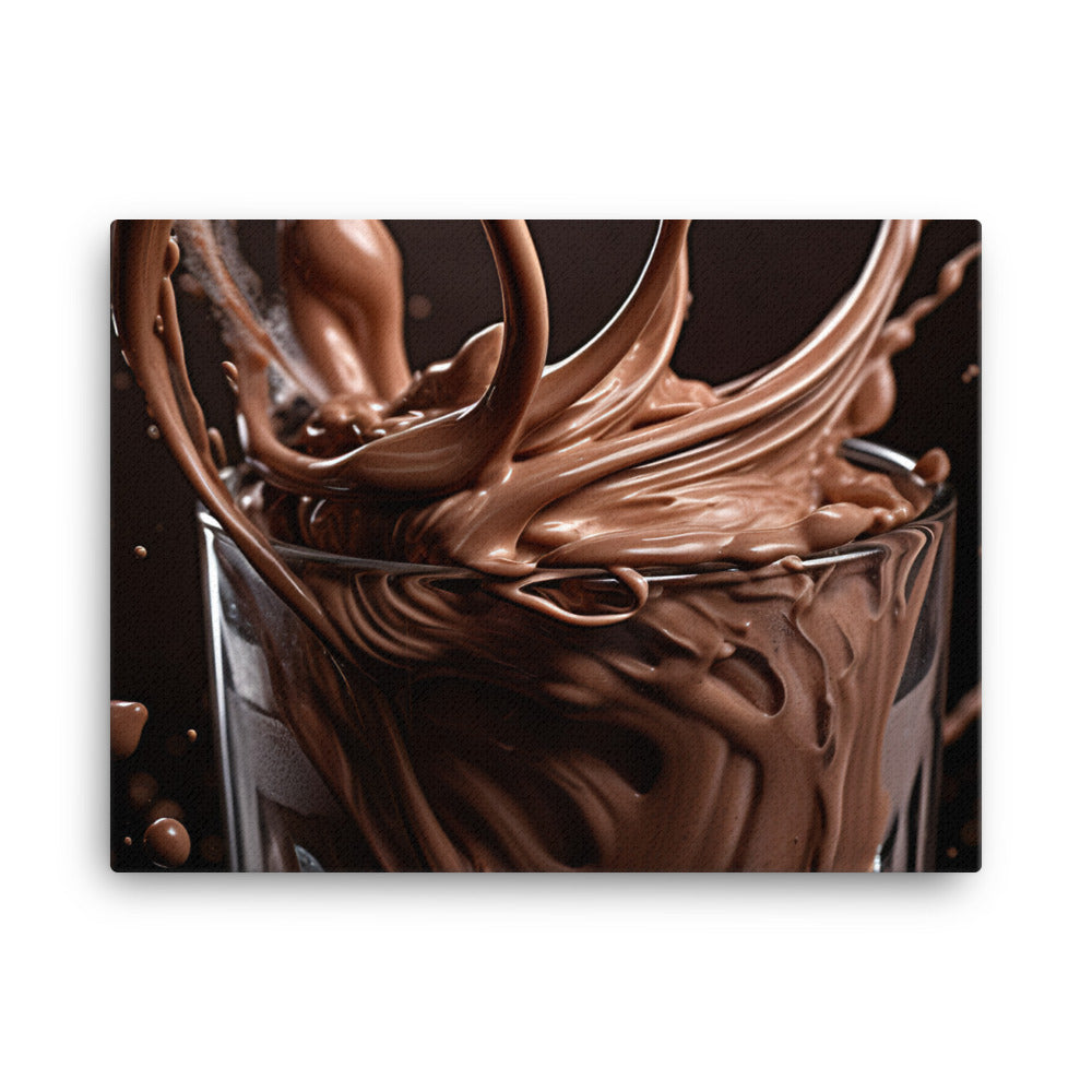 Velvety smoothness of chocolate fudge brownie milkshake canvas - Posterfy.AI