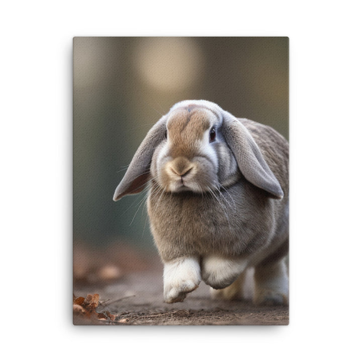 Adventurous English Lop Canvas - PosterfyAI.com