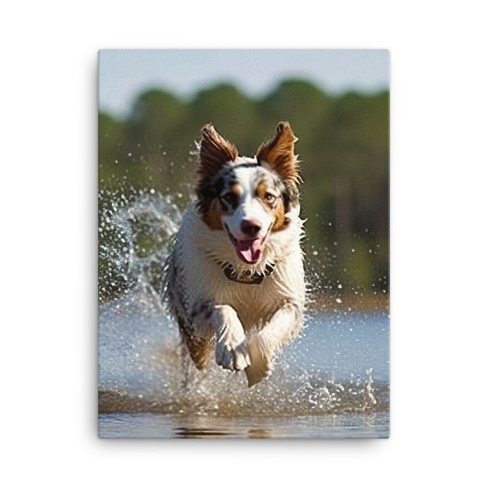 Australian Shepherd Canvas - PosterfyAI.com