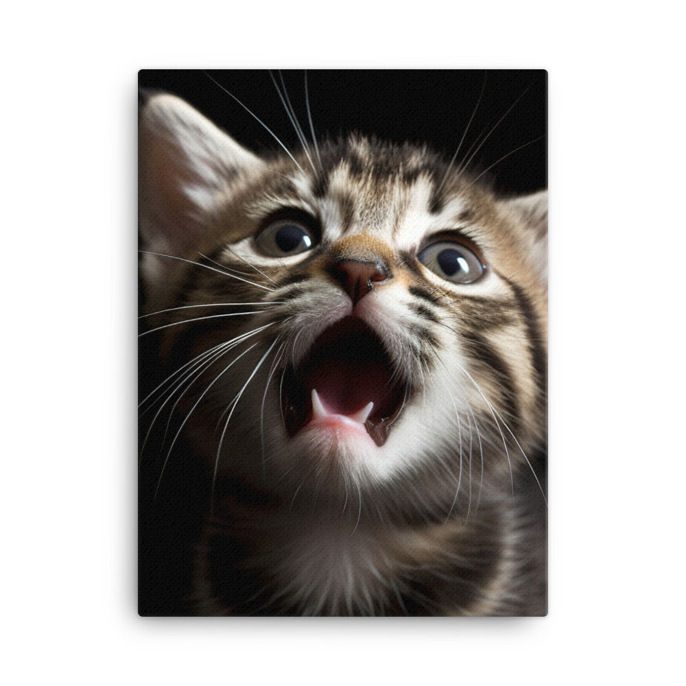 American Shorthair Kitten Canvas - PosterfyAI.com