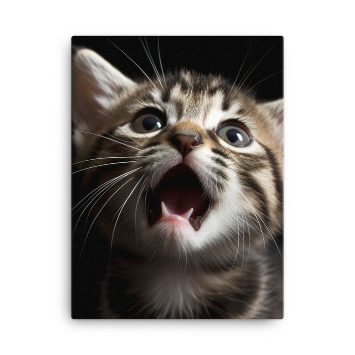 American Shorthair Kitten Canvas - PosterfyAI.com