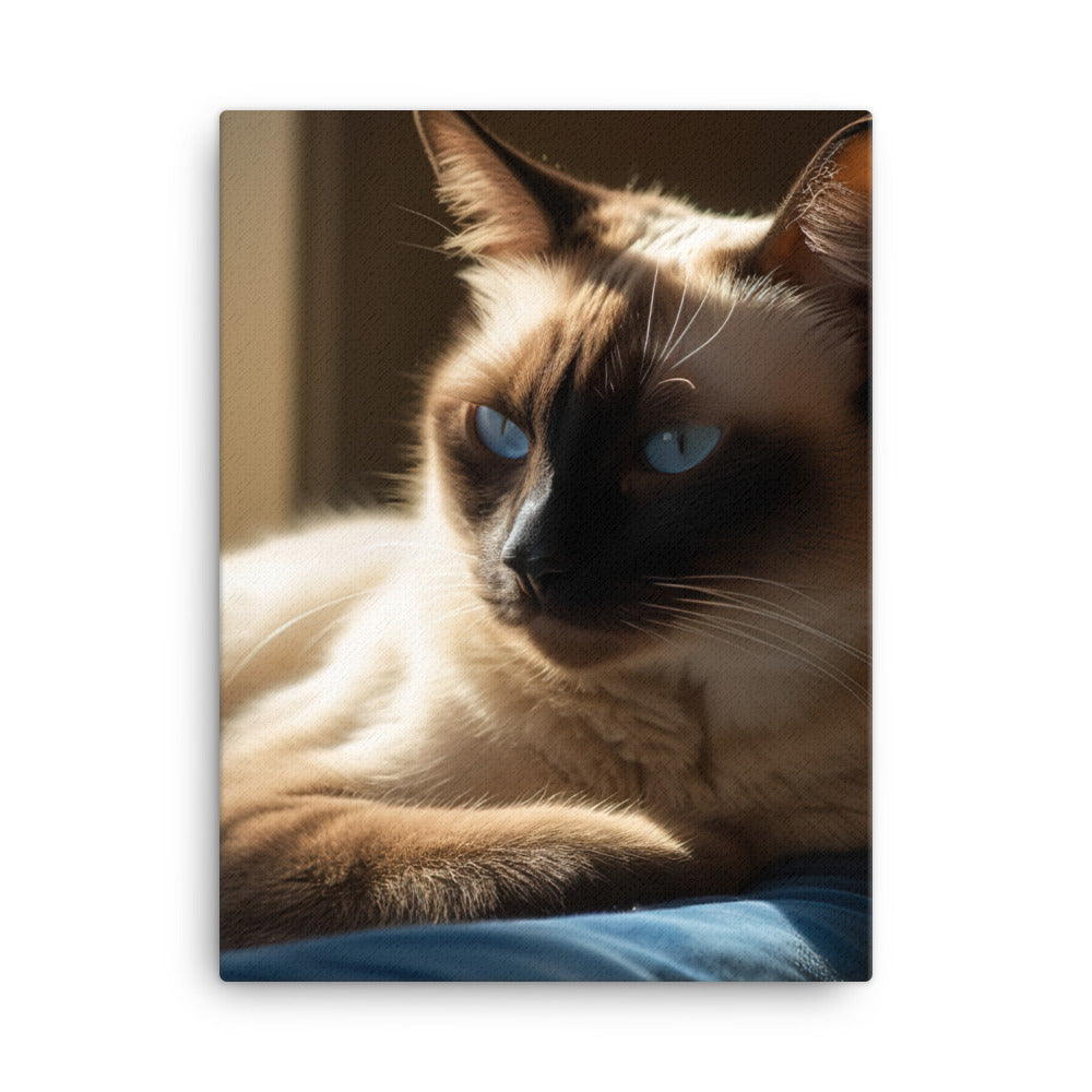 Siamese Serenity Canvas - PosterfyAI.com