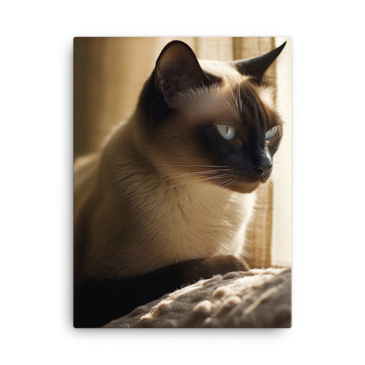 Siamese Serenity Canvas - PosterfyAI.com