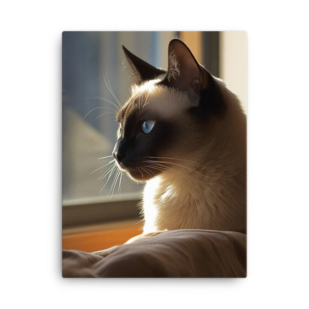 Siamese Serenity Canvas - PosterfyAI.com